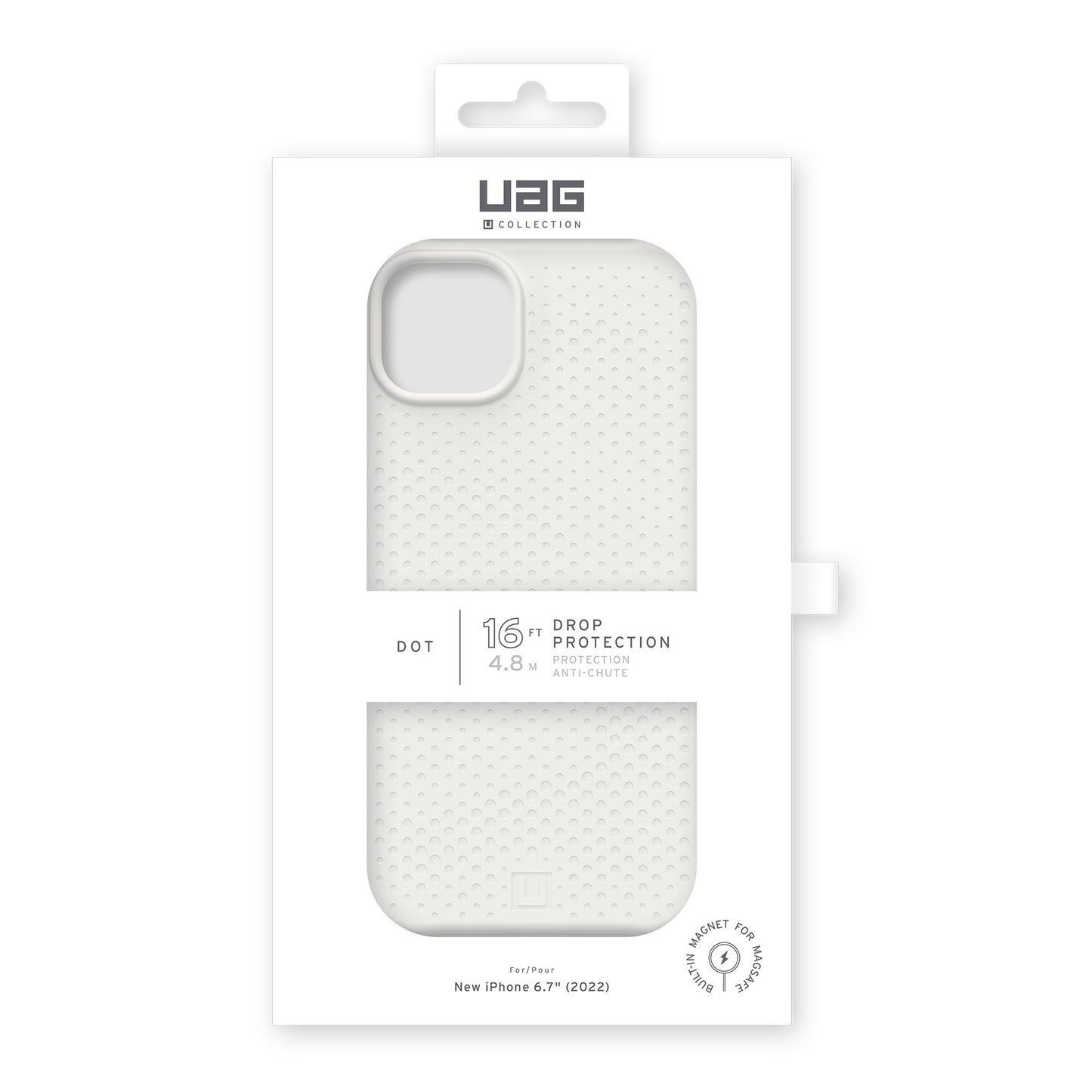iPhone 15 Plus/14 Plus UAG Dot MagSafe Case - Marshmallow - 15-10174