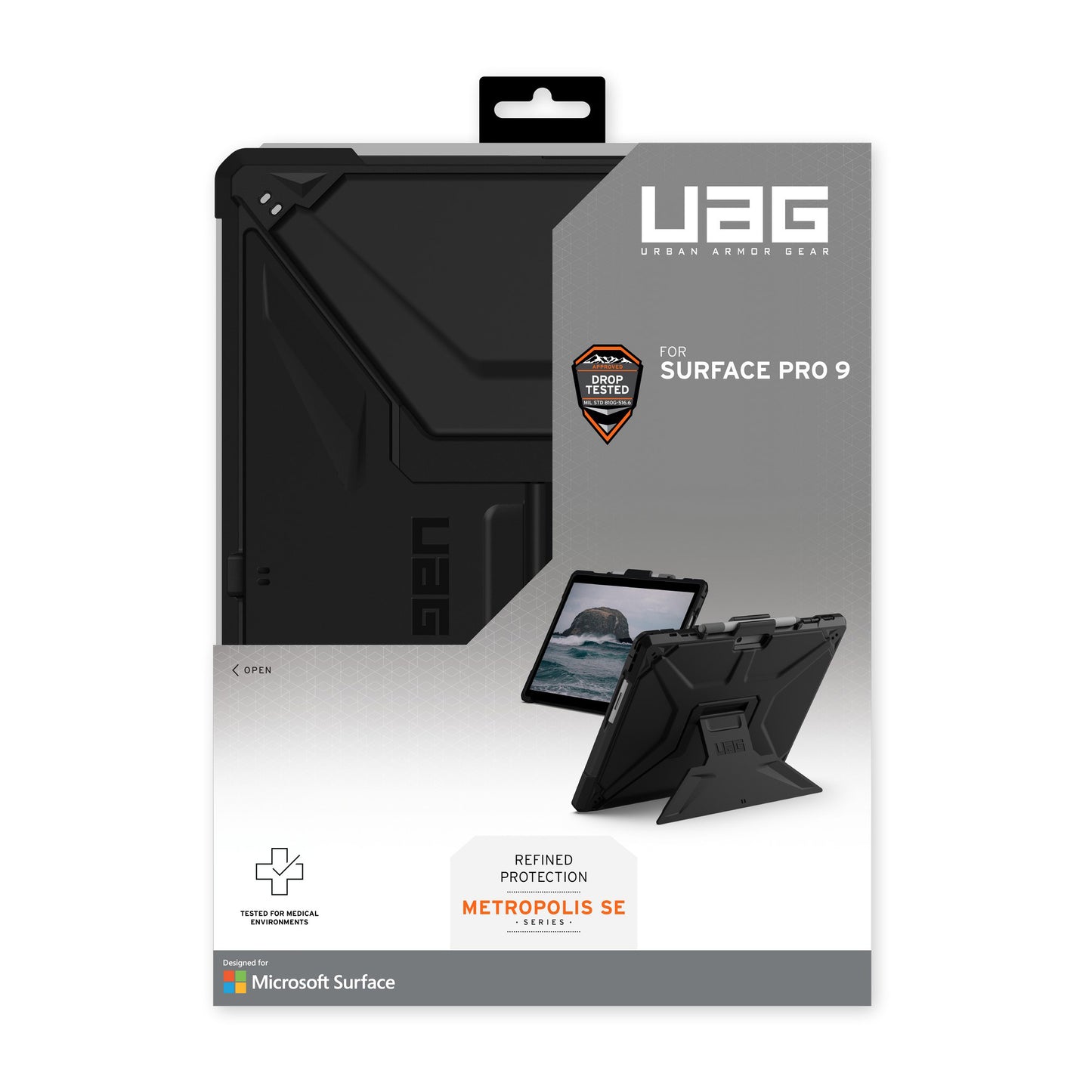 Microsoft Surface Pro 13in 12/11/10/9 UAG Metropolis SE Series Case - Black - 15-10732