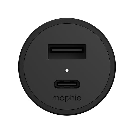 Mophie 42W Dual USB-A & USB-C Car Charger - Black - 15-11428