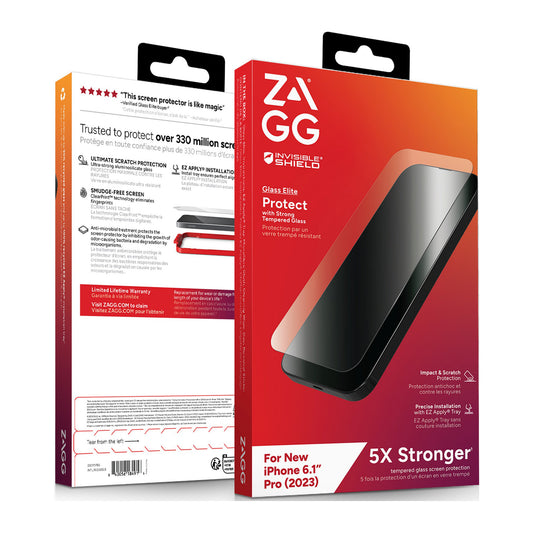 iPhone 15 Pro ZAGG InvisibleShield Glass Elite Screen Protector - 15-11714