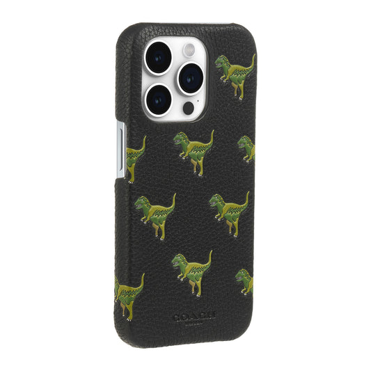 iPhone 15 Pro Coach Leather Slim Wrap Case - Repeat Rexy - 15-12449