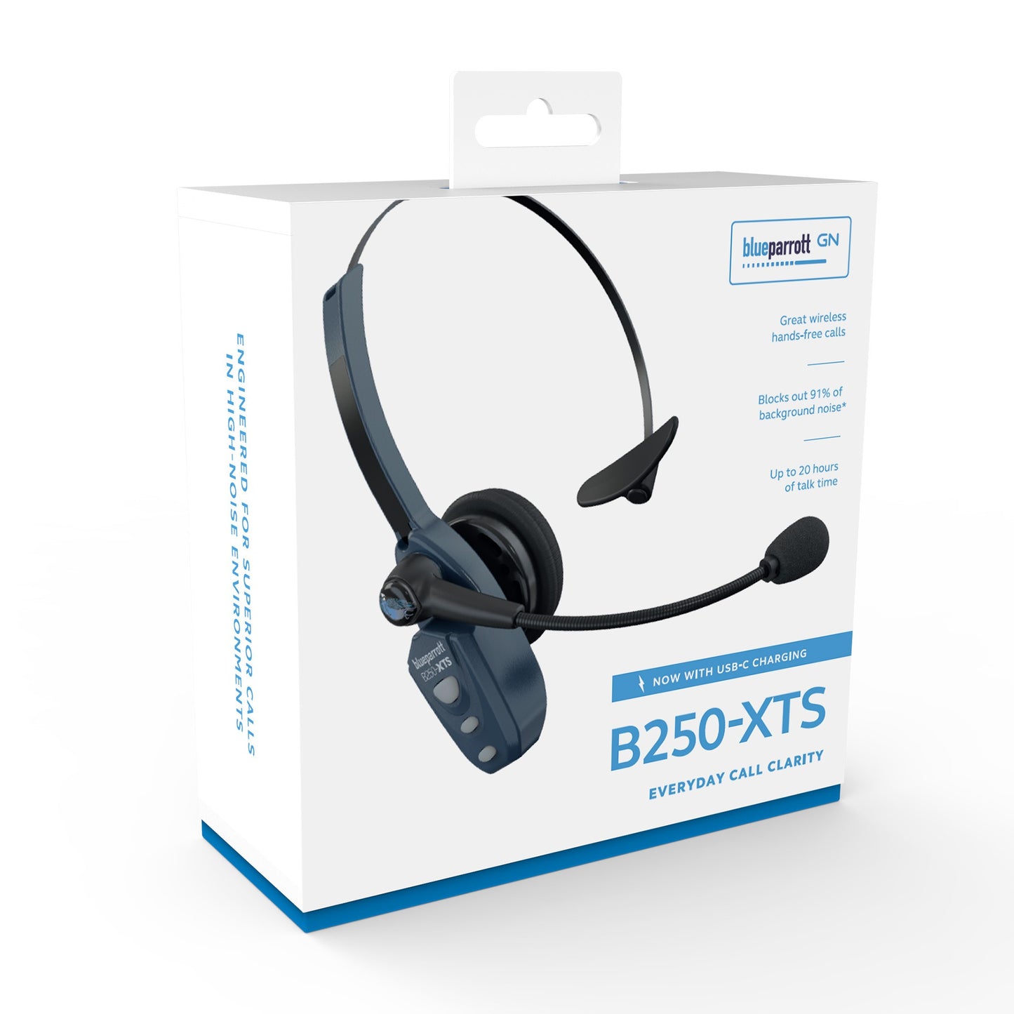 BlueParrott B250-XT SE Bluetooth Headset - Blue/Black - 15-12483