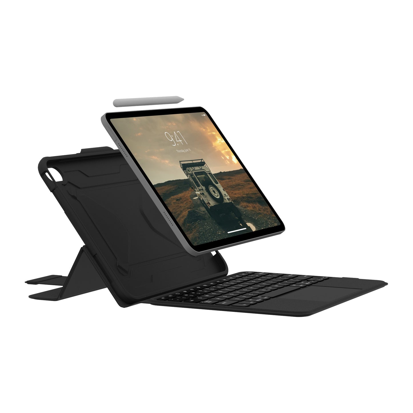 iPad A16/iPad 10th Gen UAG Bluetooth Keyboard w/Trackpad - Black - 15-12566