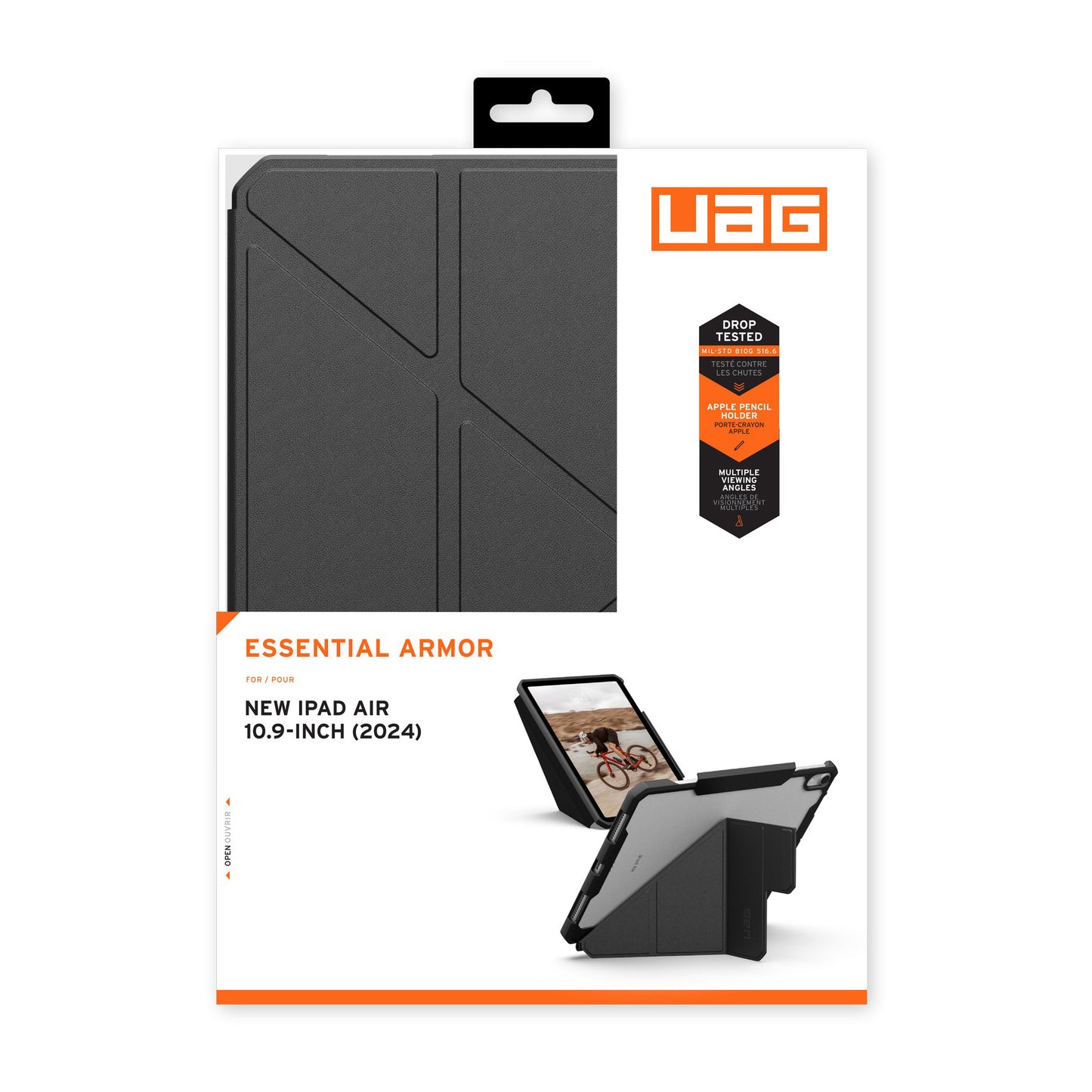 iPad Air 11-in M3/M2 UAG Essential Armor - Black - 15-12665