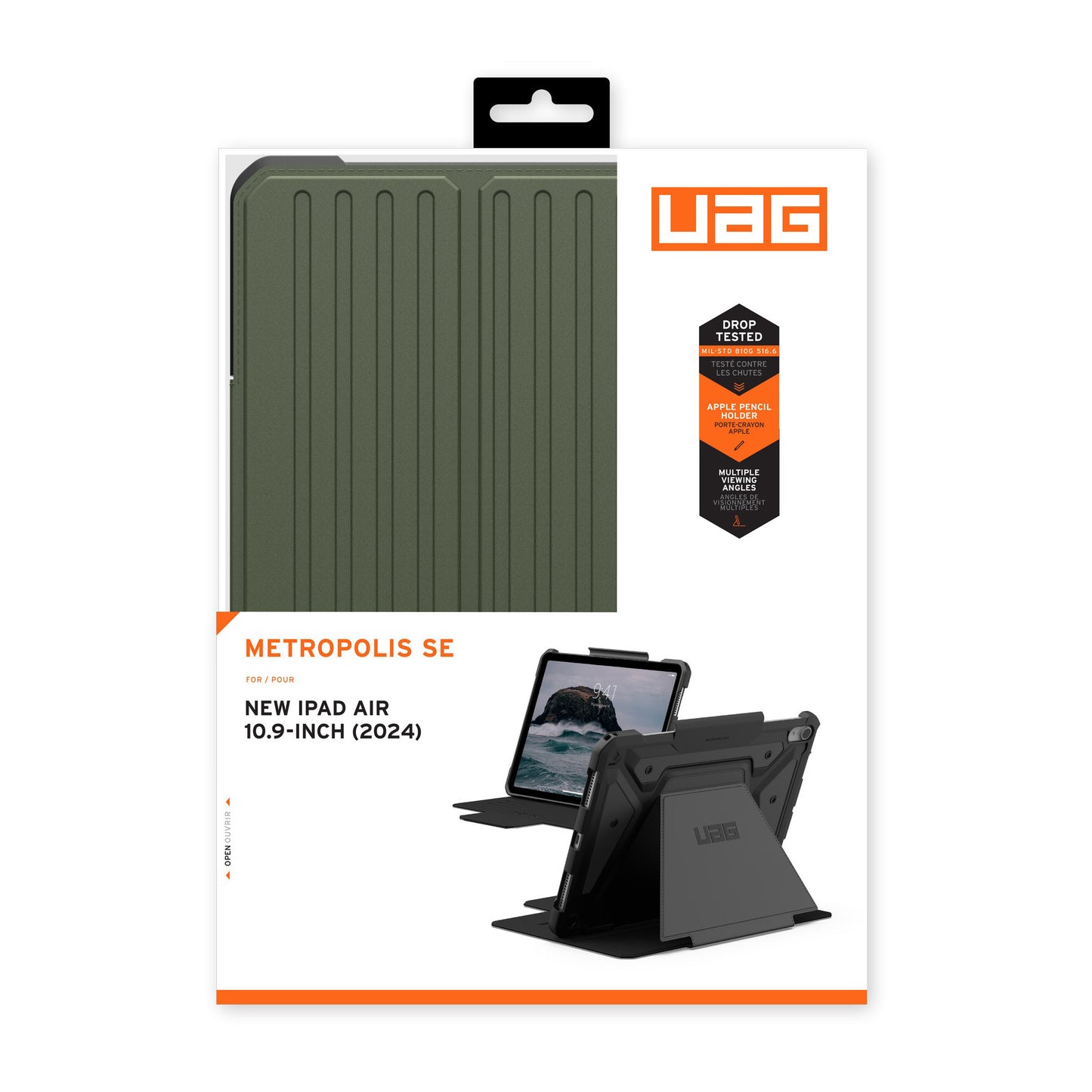 iPad Air 11-in M3/M2 UAG Metropolis SE - Olive - 15-12668