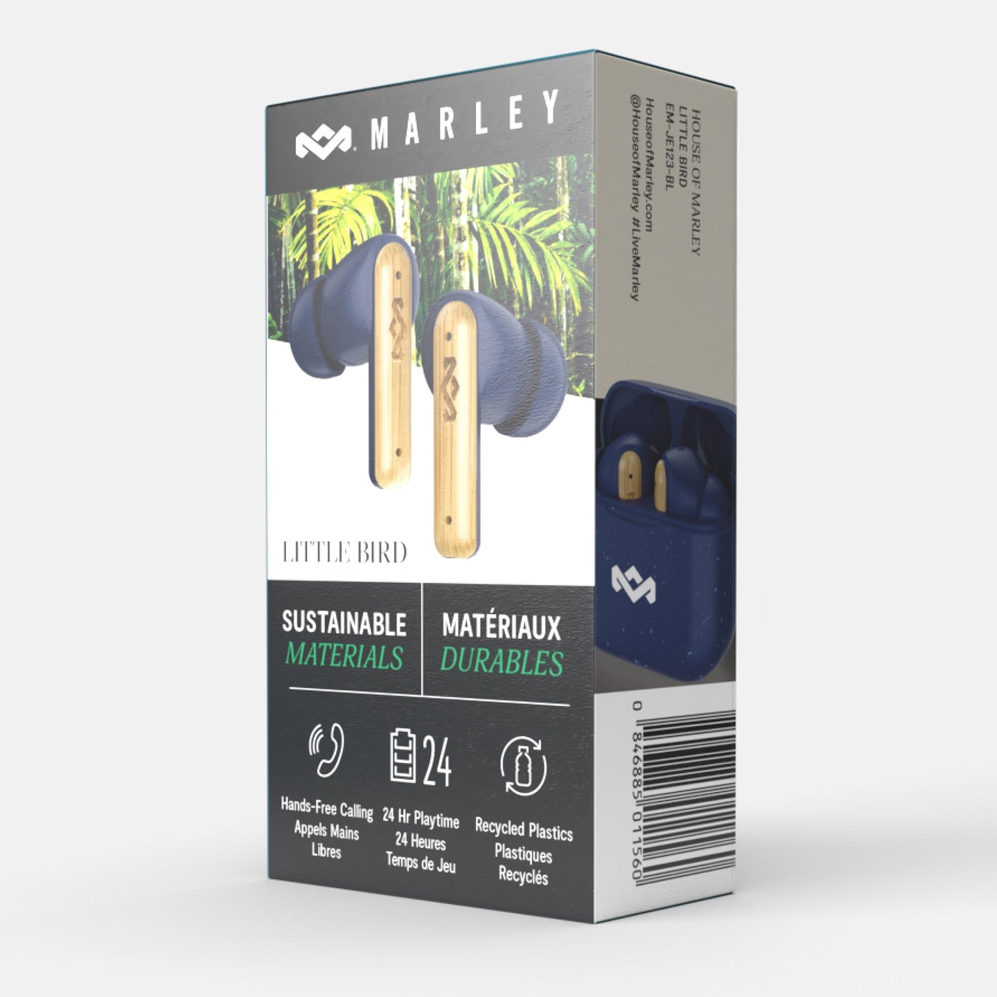 House of Marley Little Bird True Wireless TWS Earbuds - Blue - 15-13290