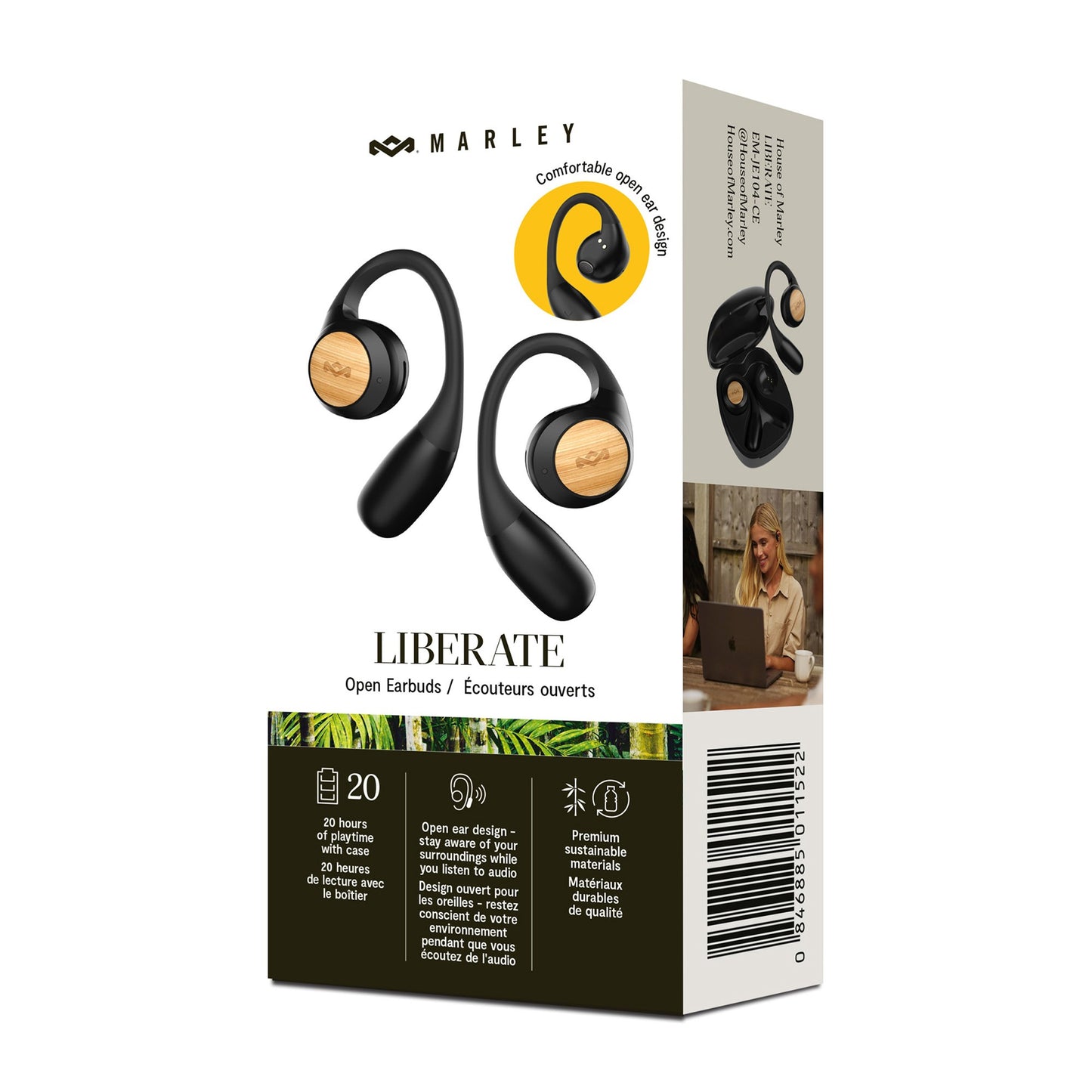 House of Marley Liberate True Wireless TWS Earbuds - Black - 15-13295