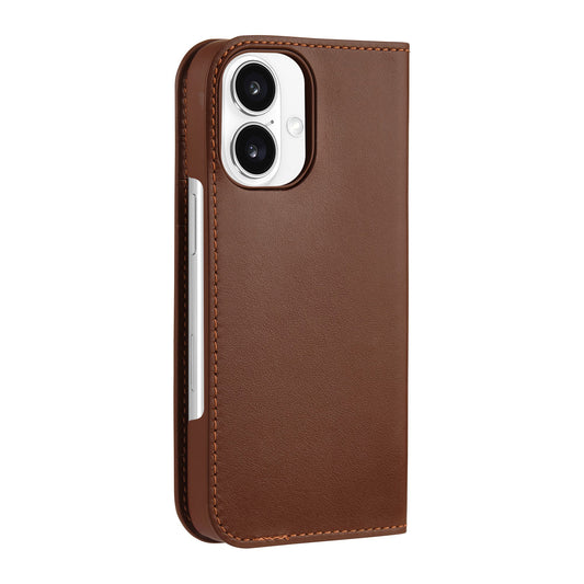 iPhone 16 Coach Leather Folio Case - Hazelnut - 15-13360