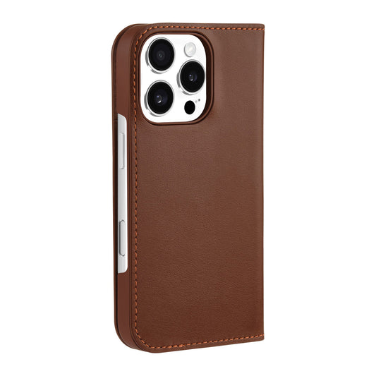 iPhone 16 Pro Coach Leather Folio Case - Hazelnut - 15-13367