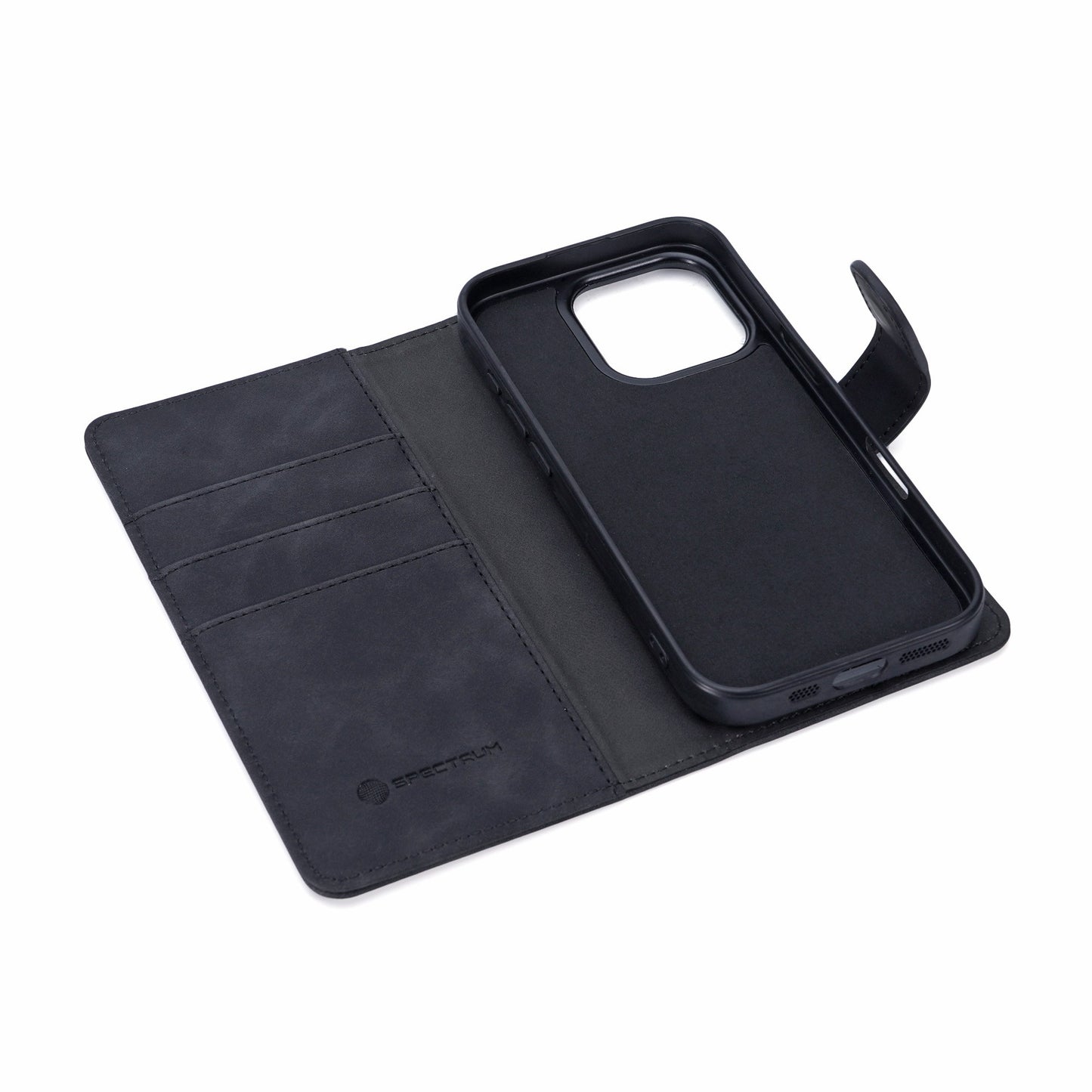 iPhone 17e/16e/15/14/13 SPECTRUM Folio Slim Detachable 2-1 Wallet Case - Black - 15-13887
