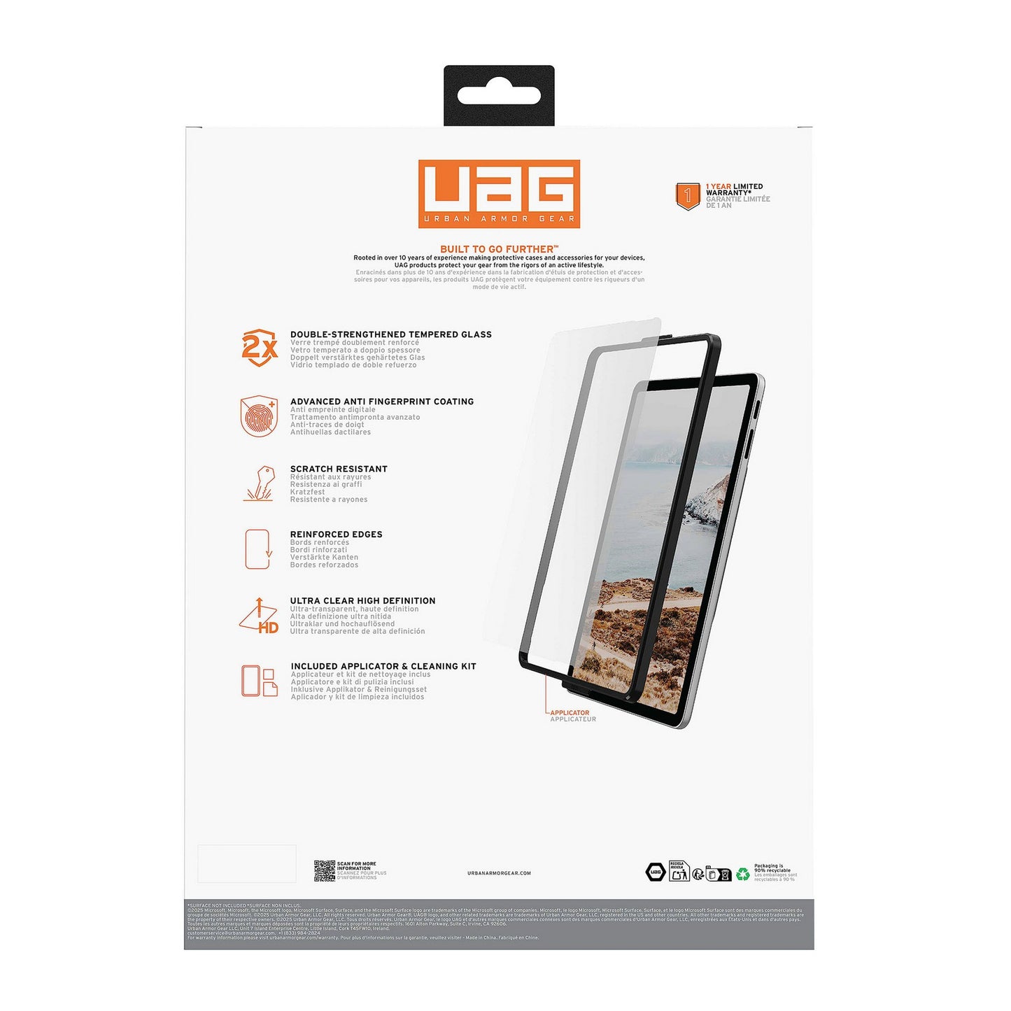 Microsoft Surface Pro 1st Edition 12inch UAG Glass Shield Screen Protector - 15-14325
