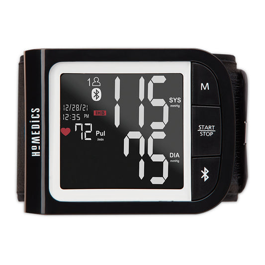 HoMedics Wrist Blood Pressure Monitor with Attached Wrist Cuff and Bluetooth - 15-14388