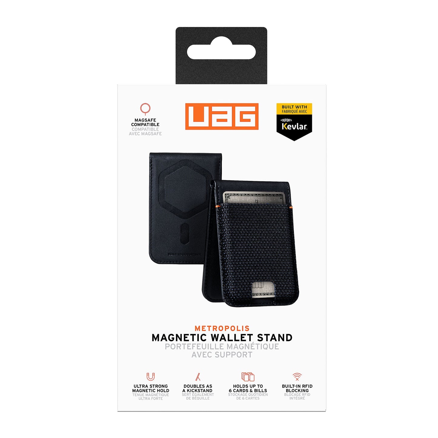 UAG Metropolis Kevlar MagSafe Wallet - Black - 15-14427