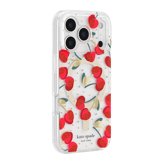 iPhone 17 Pro Kate Spade Protective MagSafe Case - Cherry Dot - 15-14595