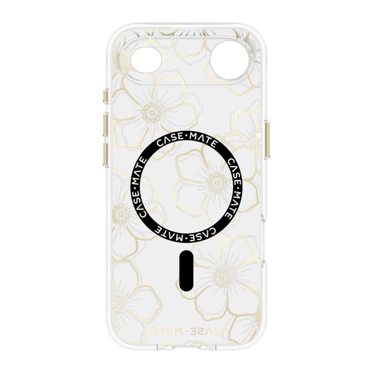 iPhone Air Case-Mate Floral Gems MagSafe Case - Gold - 15-14607
