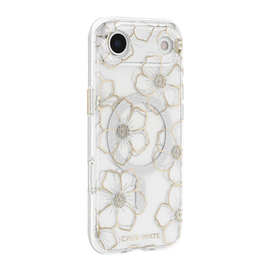 iPhone Air Case-Mate Floral Gems MagSafe Case - Gold - 15-14607