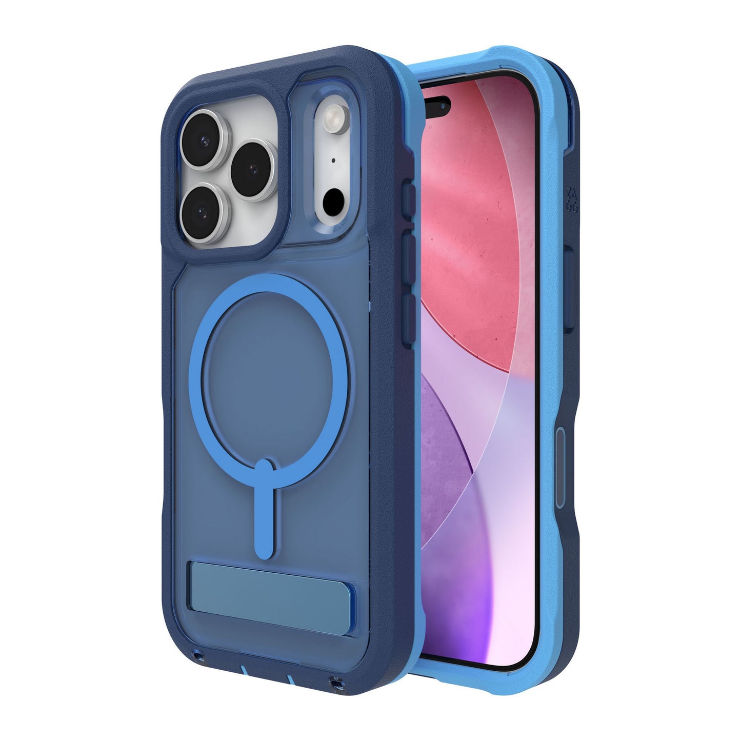 iPhone 17 Pro ZAGG Graphene Rainier Snap Kickstand Case - Cobalt Horizon - 15-14706