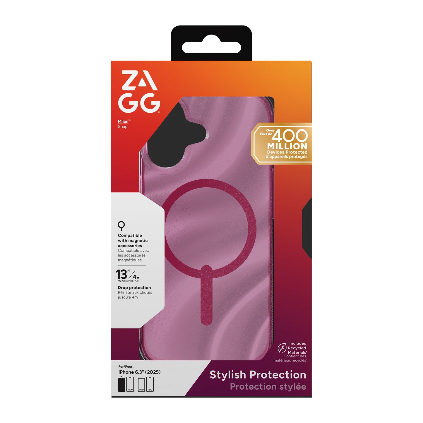 iPhone 17 ZAGG Graphene Milan Snap Case - Glimmering Wave - 15-14741