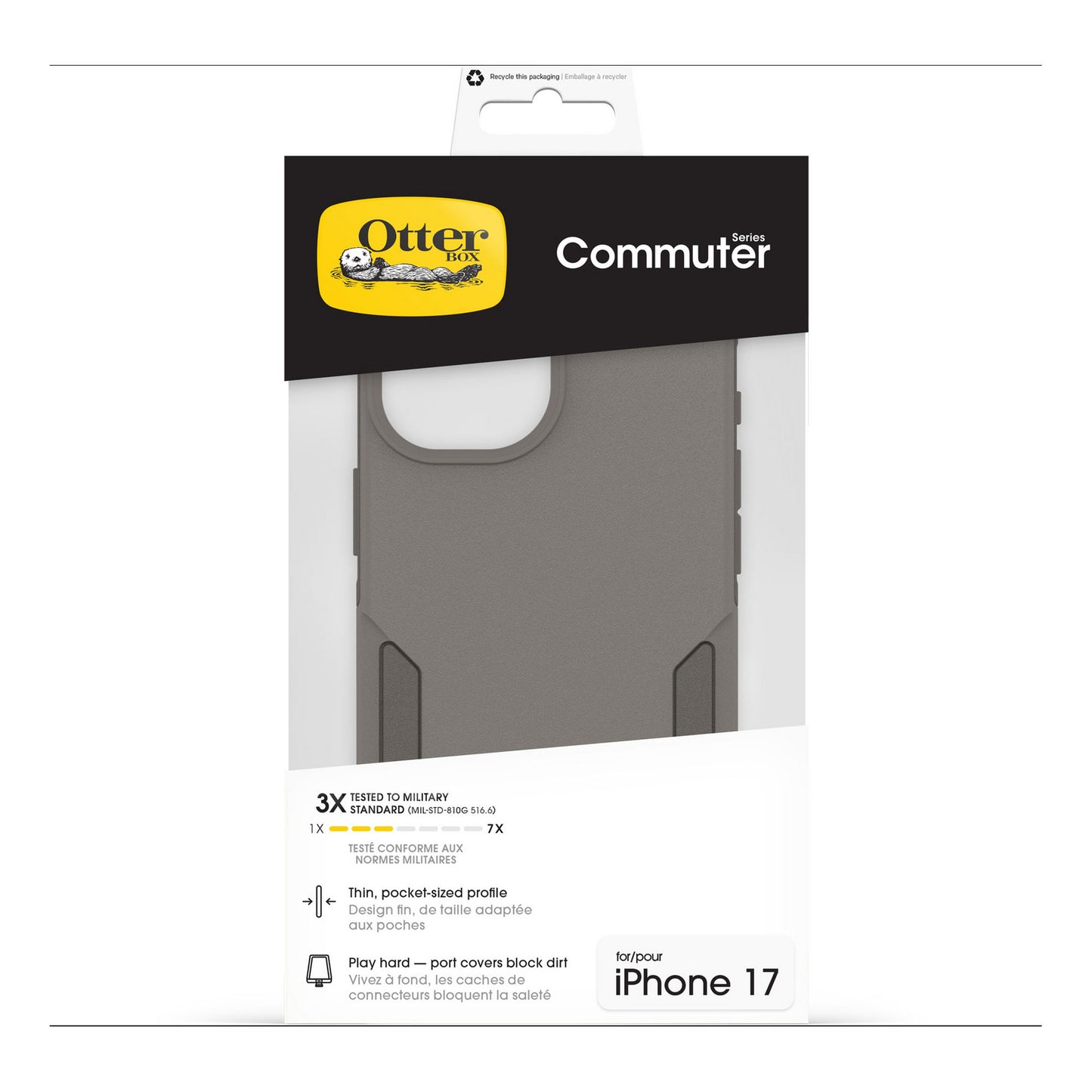 iPhone 17 Otterbox Commuter w/MagSafe + Camera Control Case - Grey Comfort - 15-14758