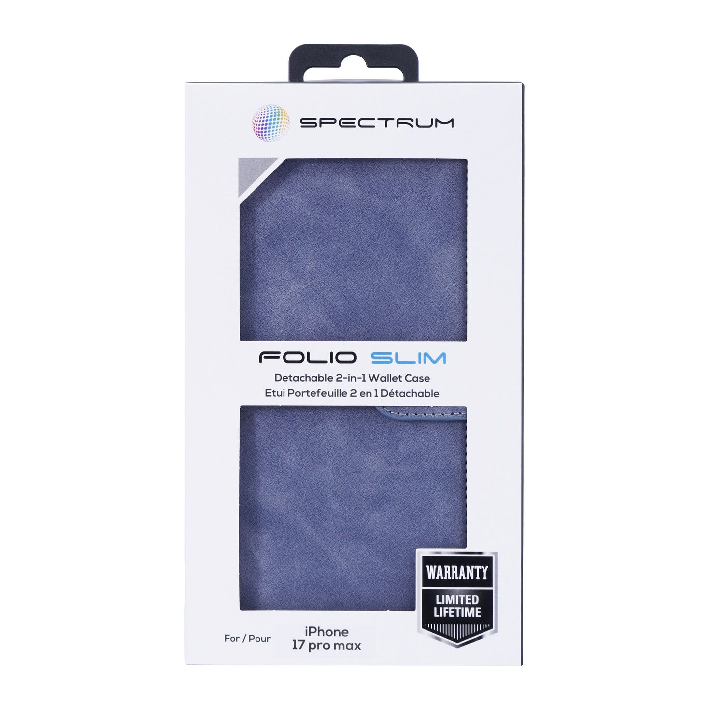 iPhone 17 Pro Max SPECTRUM Folio Slim Detachable 2-1 Wallet Case - Blue - 15-14920