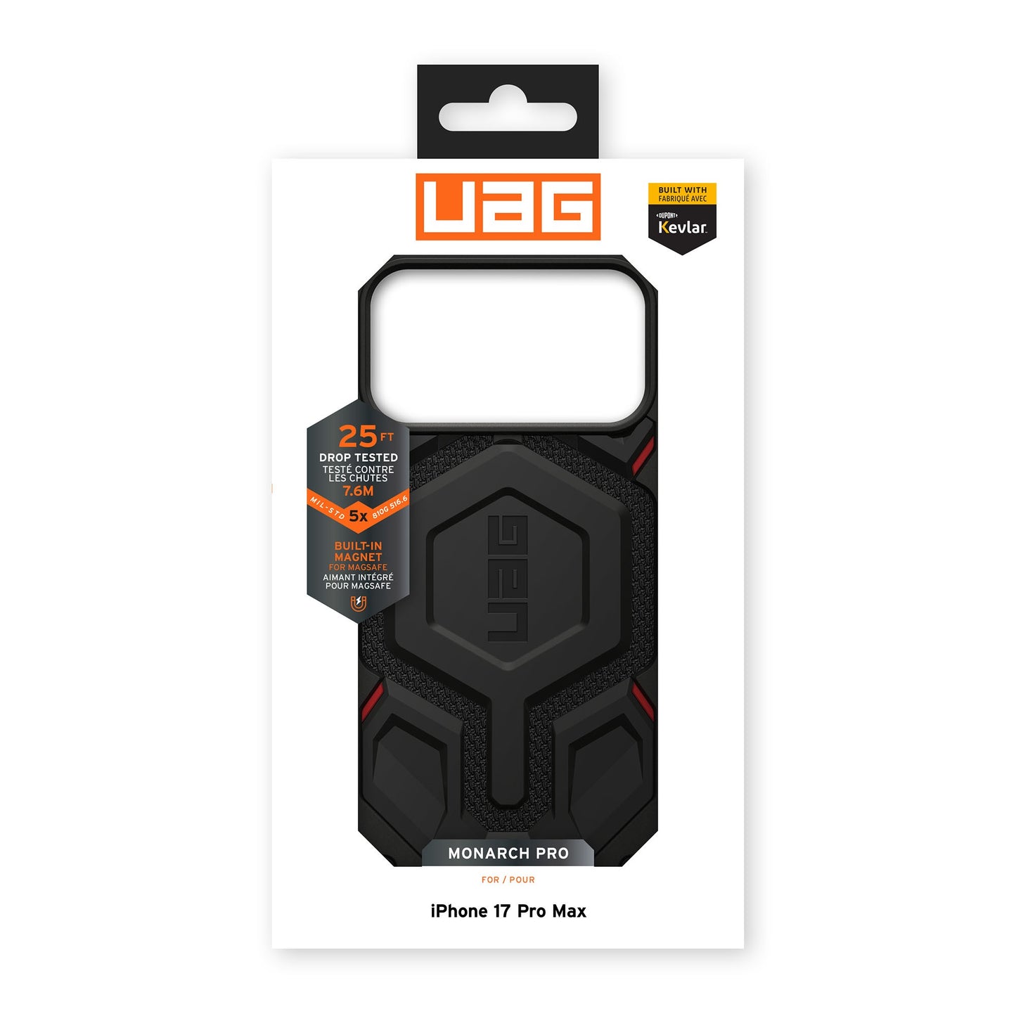 iPhone 17 Pro Max UAG Monarch Pro MagSafe Case - Kevlar Black - 15-15075