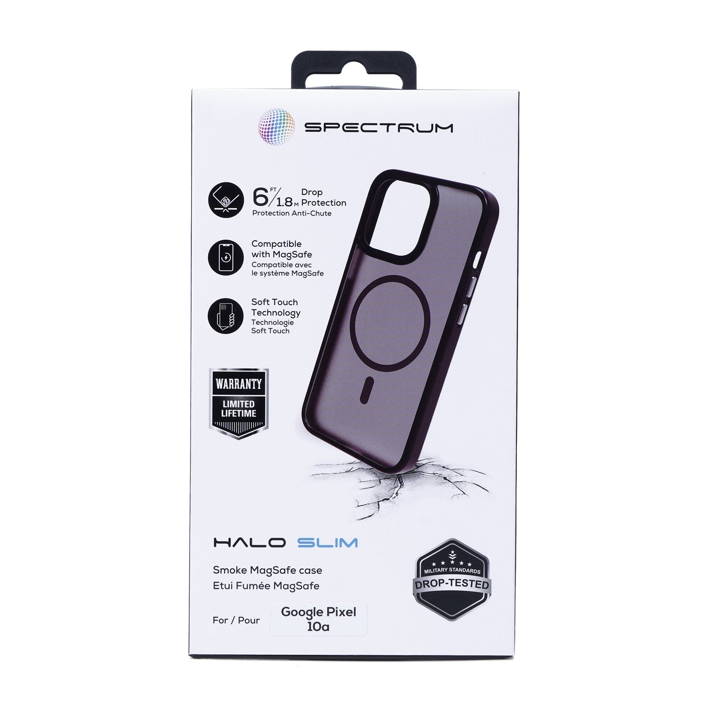 Google Pixel 10a SPECTRUM Halo Slim MagSafe Case - Black Smoke - 15-15426