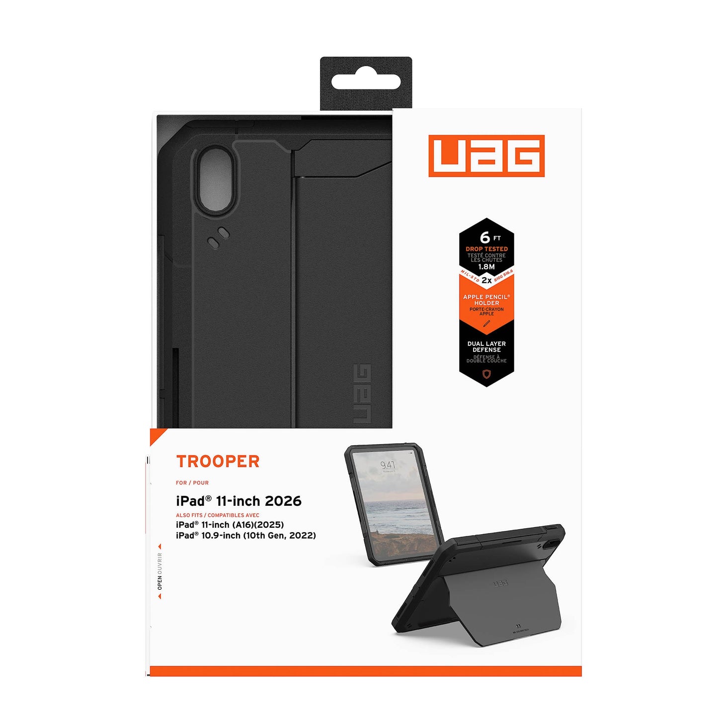 iPad A16/iPad 10th Gen UAG Trooper - Black - 15-15555