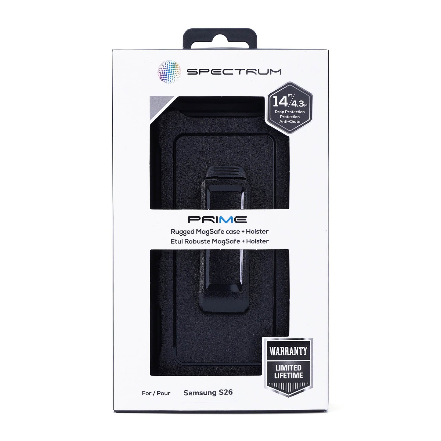 Samsung Galaxy S26 SPECTRUM Prime + Elite Holster Case w/Magnets - Black - 15-15690