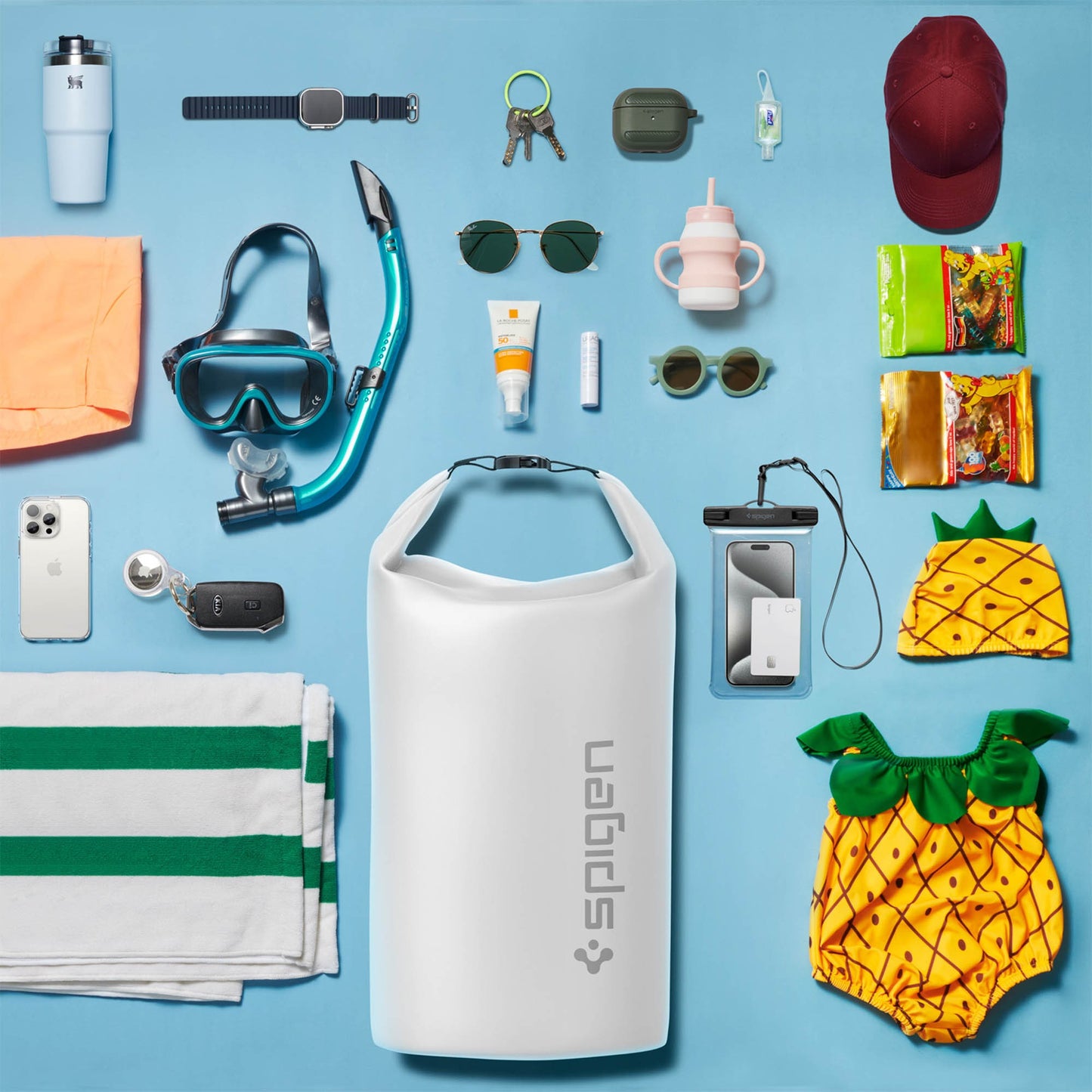 Universal Spigen Waterproof 30L Bag - White - 15-15754