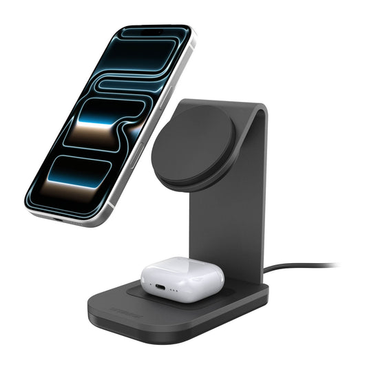 Otterbox Qi2 25W 2in1 MagSafe Wireless Charging Stand - Black - 15-15831