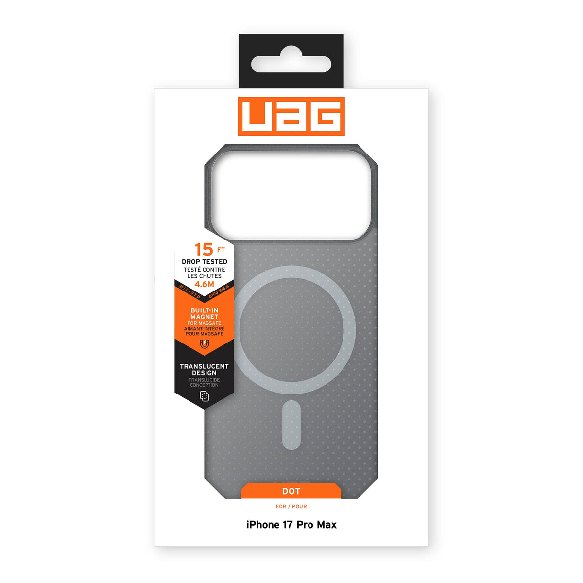 iPhone 18 Pro Max/17 Pro Max UAG Dot MagSafe - Ash - 15-15901
