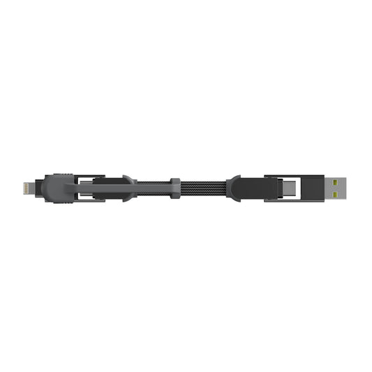 Rolling Square inCharge XS-240W 4in1 Ultra Fast Charging Keyring Cable - Grey - 15-16103
