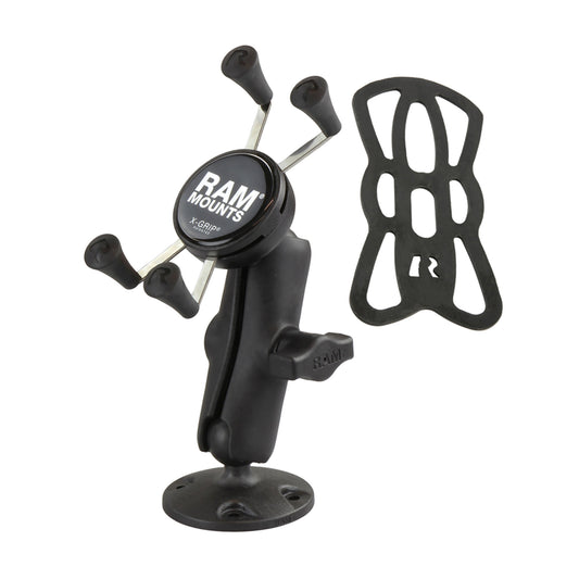 RAM Black X-Grip with Drill-Down Base Rugged Vehicle Mount - 15-05345