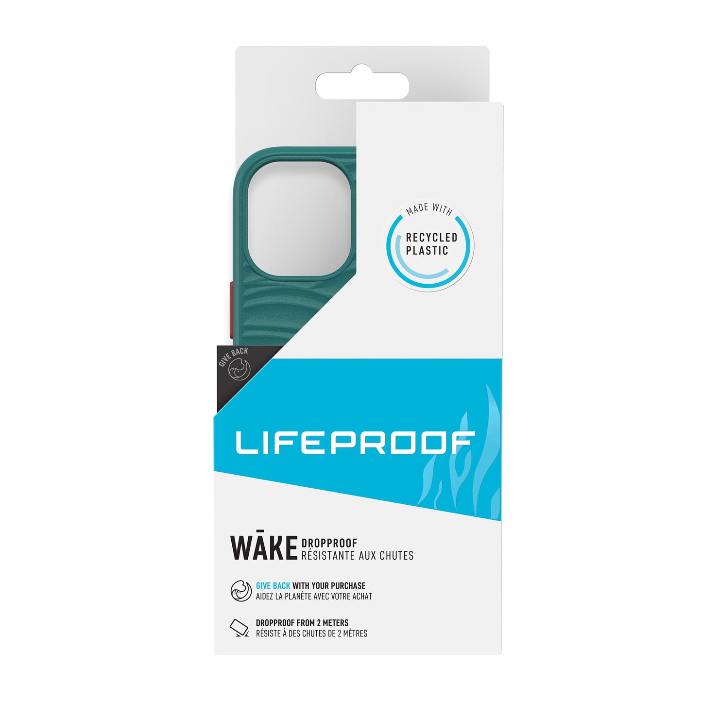 iPhone 12 Mini LifeProof Green/Orange (Down Under) Wake Recycled Plastic Case - 15-07797