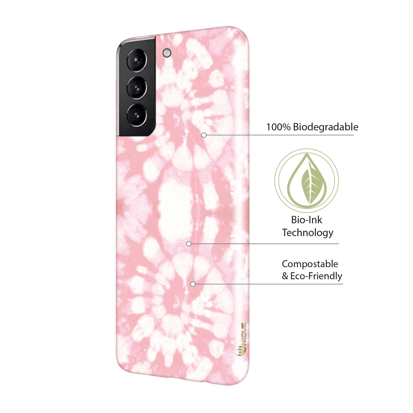 Samsung Galaxy S21+ 5G Uunique Pink (Pink Tie Dye) Nutrisiti Eco Printed Back Case - 15-08360