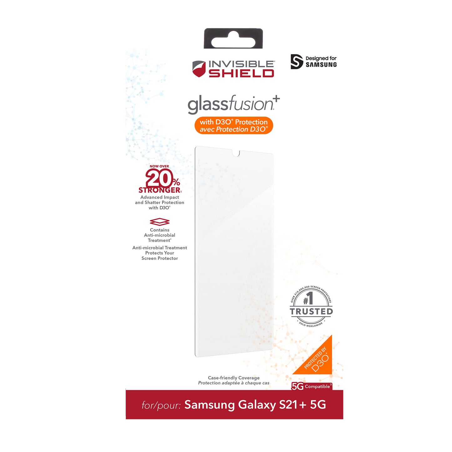 Samsung Galaxy S21+ 5G ZAGG InvisibleShield GlassFusion+ w/D30 Screen Protector - 15-08388