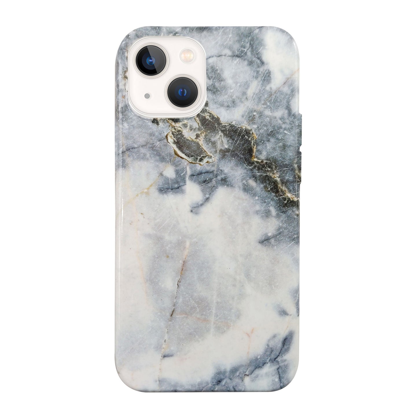 iPhone 13 Uunique Blue (Blue Quartz Marble ) Nutrisiti Eco Printed Back Case - 15-08929