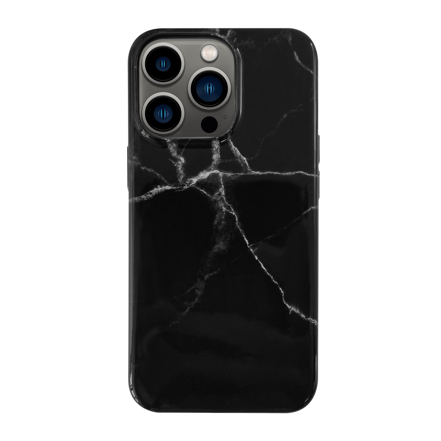 iPhone 13 Pro Uunique Black (Black Marble) Nutrisiti Eco Printed Back Case - 15-08939