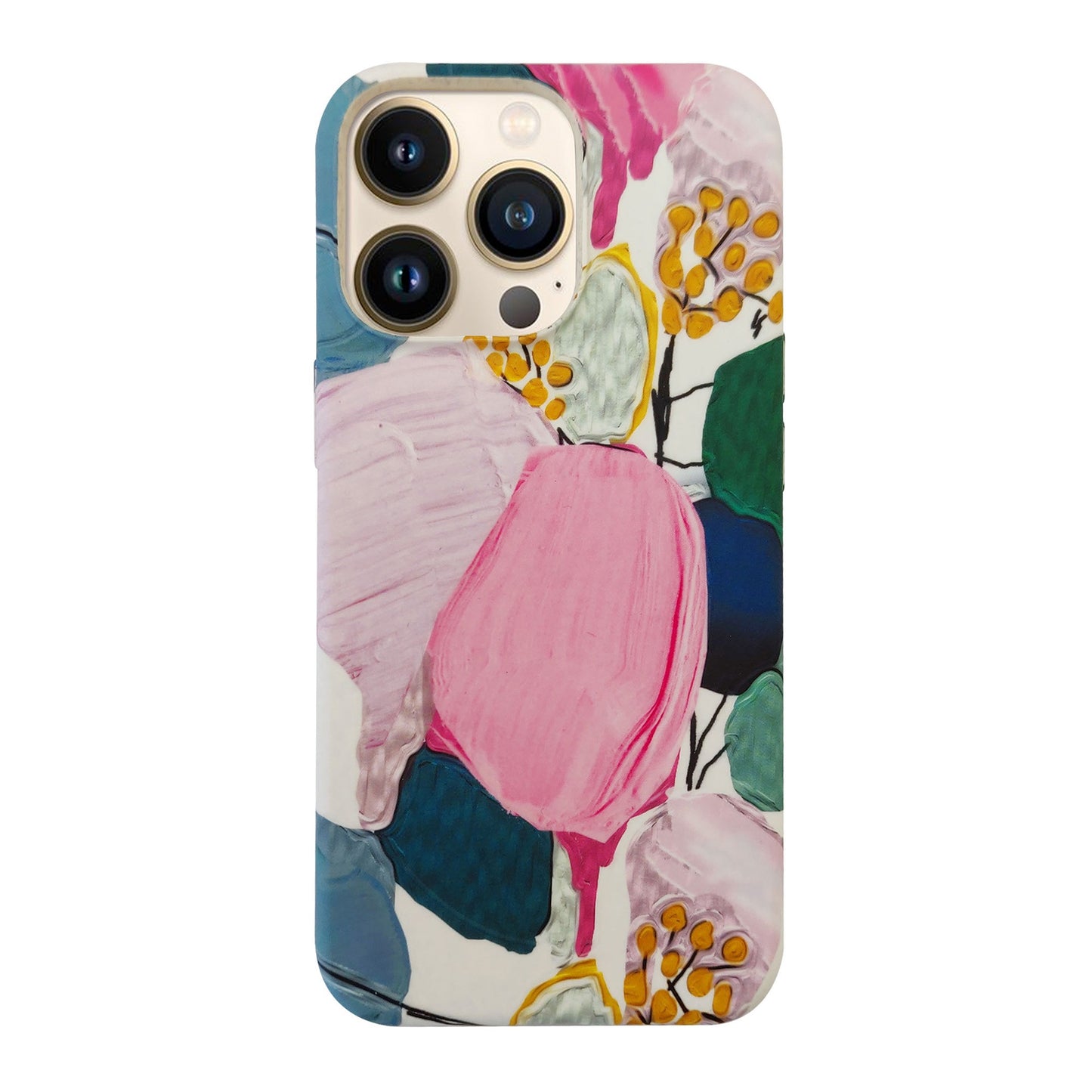 iPhone 13 Pro Uunique (Floral Impression) Nutrisiti Eco Printed Back Case - 15-08946