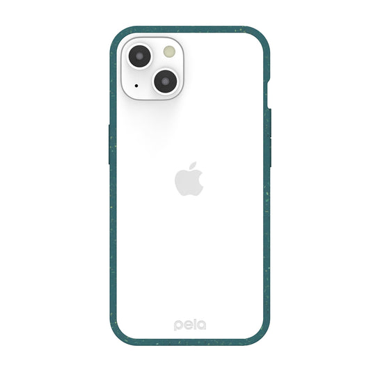 iPhone 13 Pela Clear/Green Compostable Eco-Friendly Clear Case - 15-09009