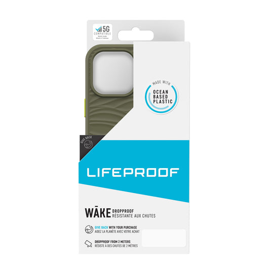 iPhone 13 Pro LifeProof Wake Recycled Plastic Case - Green (Gambit Green) - 15-09186