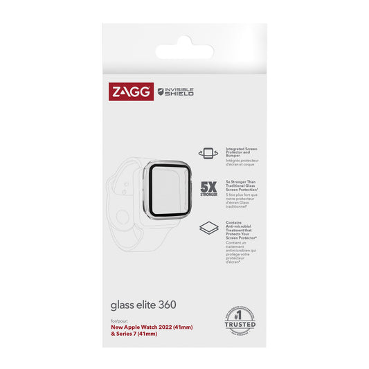 Apple Watch 41mm ZAGG InvisibleShield Glass Elite 360 Screen Protector - 15-10534