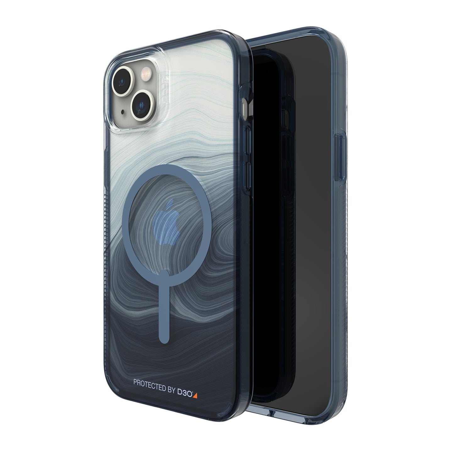iPhone 14 Plus Gear4 D3O Milan Snap Case - Blue Swirl - 15-10848