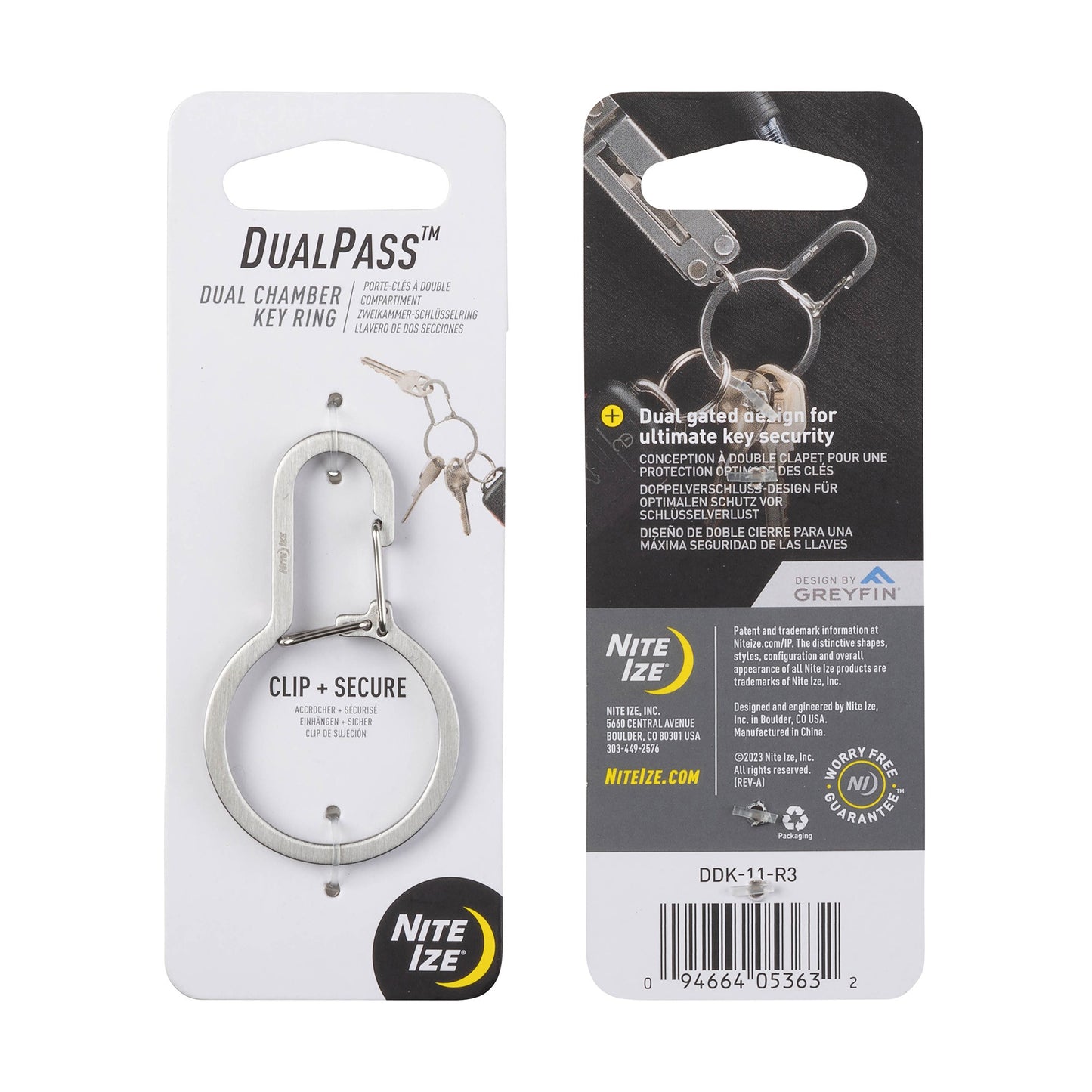 Nite Ize DualPass Dual Chamber Key Ring - 15-11178