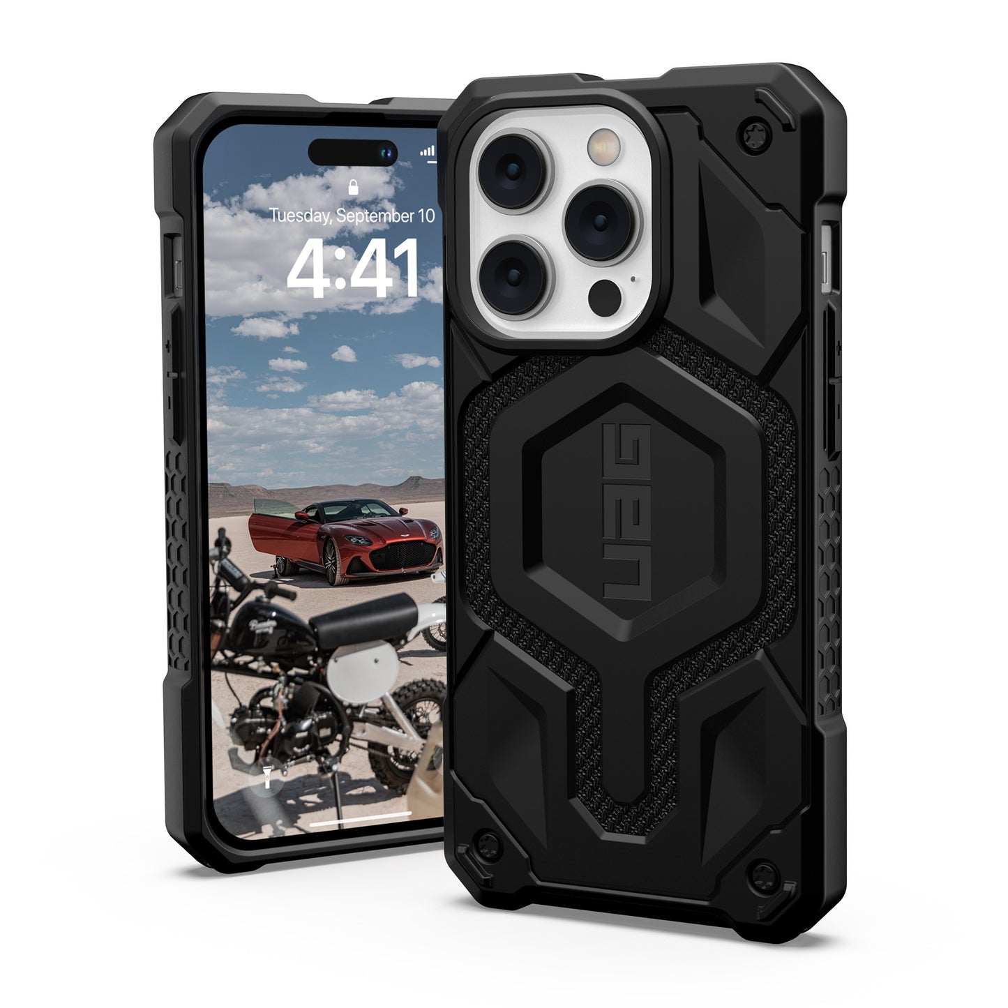 iPhone 14 Pro UAG Monarch Pro MagSafe Case - Kevlar Black - 15-11205
