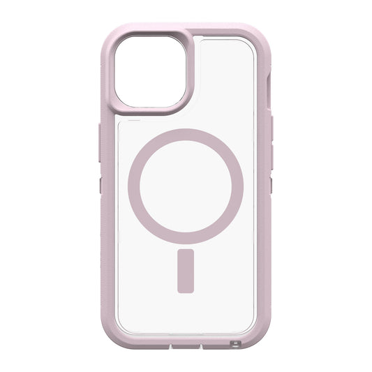 iPhone 15/14/13 Otterbox Defender XT w/ MagSafe Clear Series Case - Clear/Pink (Mountain Frost) - 15-11409