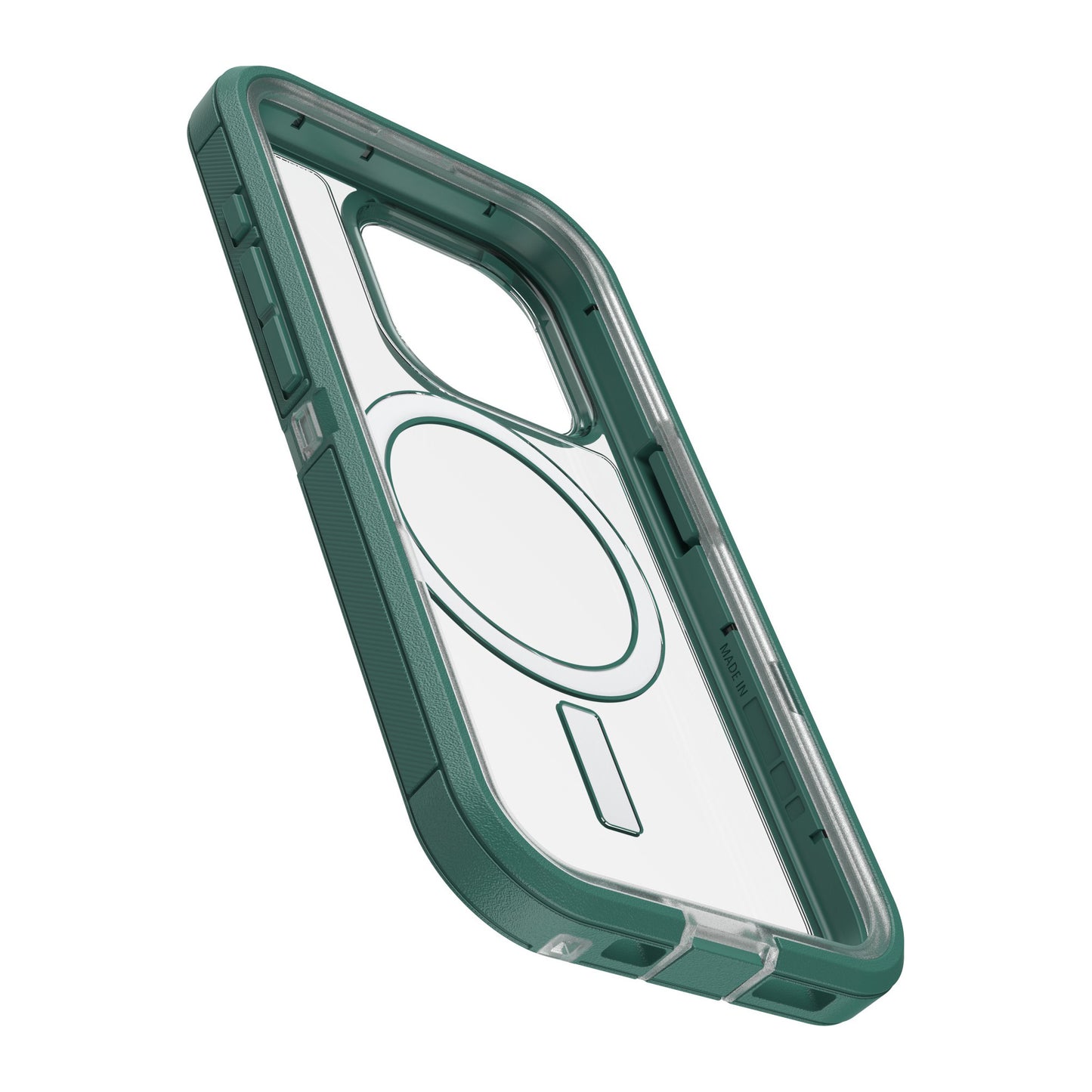 iPhone 15 Pro Otterbox Defender XT w/ MagSafe Clear Series Case - Clear/Green (Velvet Evergreen) - 15-11545