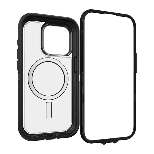 iPhone 15 Pro Otterbox Defender XT w/ MagSafe Clear Series Case - Clear/Black (Dark Side) - 15-11547