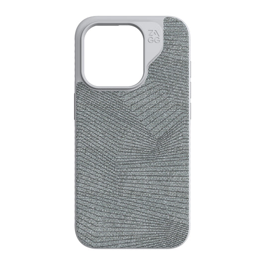 iPhone 15 Pro ZAGG/GEAR4 Graphene London Snap Case - Grey Geo - 15-11664