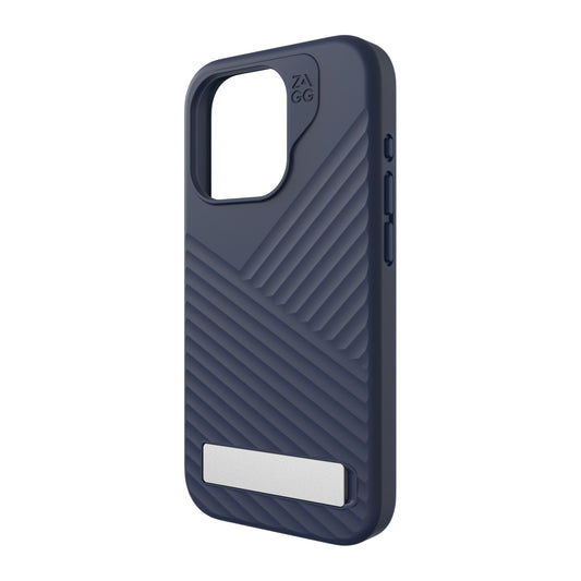 iPhone 15 Pro ZAGG/GEAR4 Graphene Denali Snap Kickstand Case - Navy - 15-11668